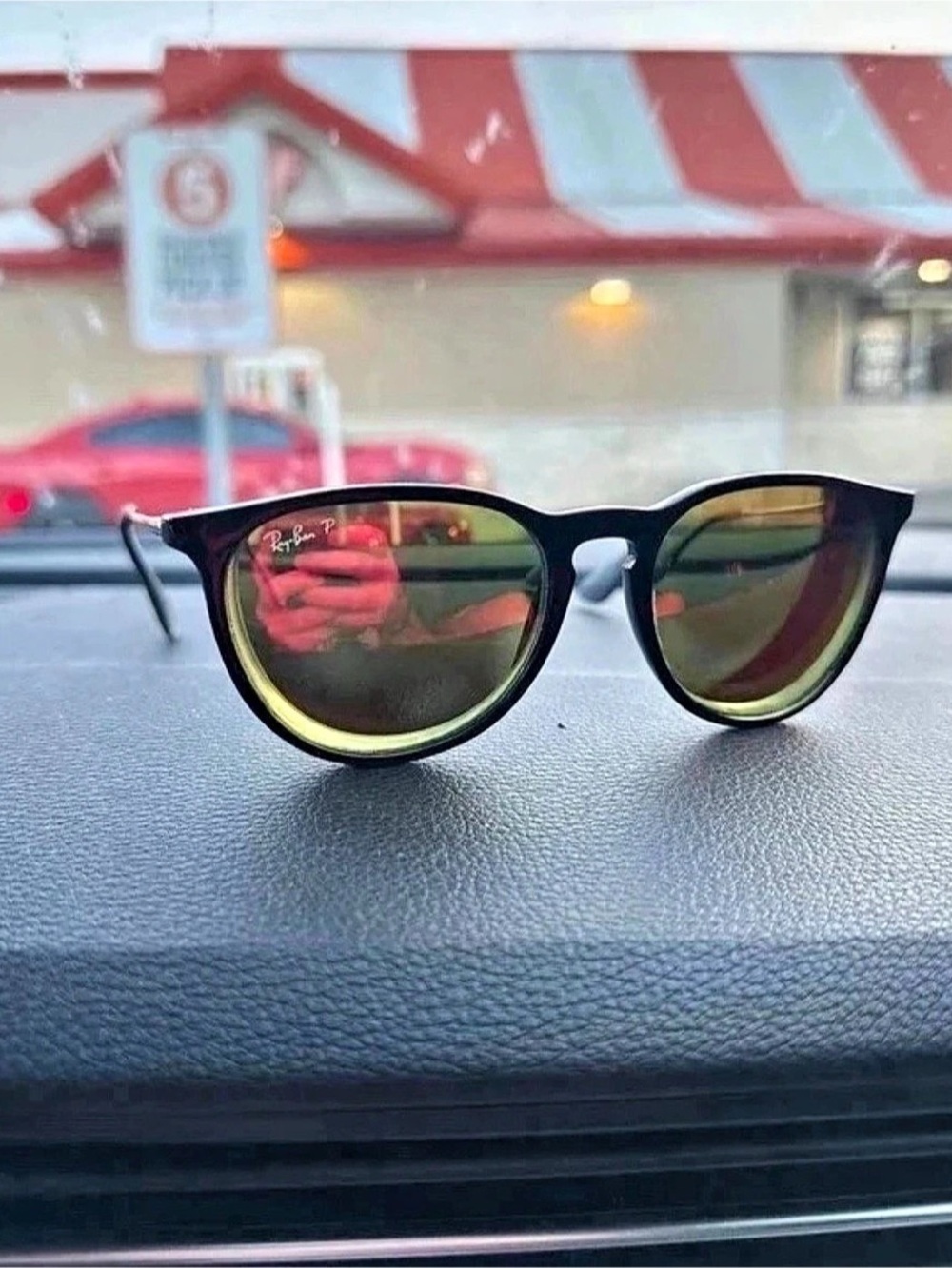 Ray-Ban Erika Sunglasses Black & Brown